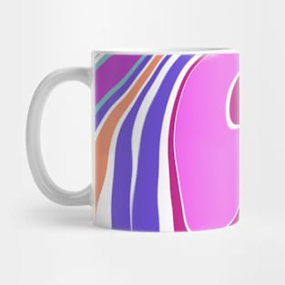 Colorful Retro Abstract Swirls Marble Pattern Mug